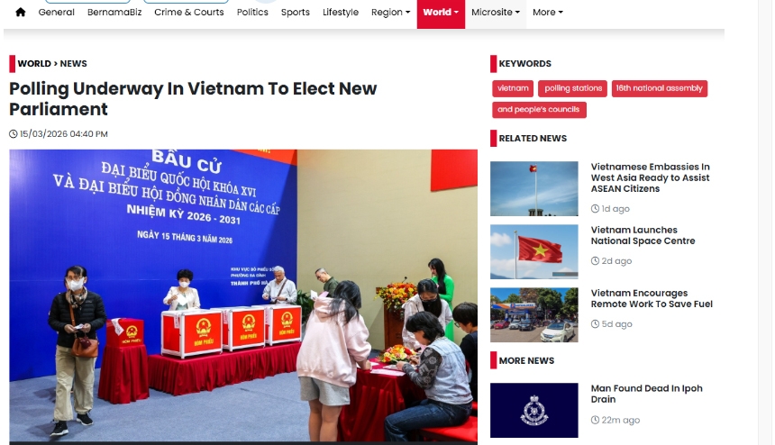 Vietnam elections grab regional headlines